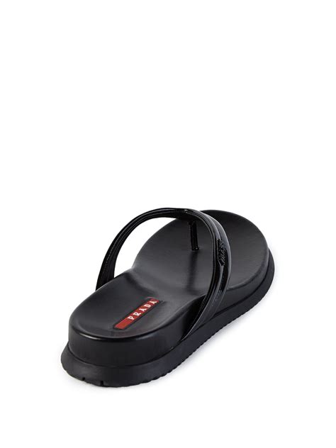 prada platform flip flops|More.